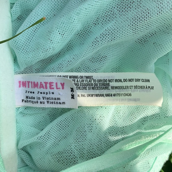 Free People Lace Babydoll Mint Bra Bandeau szM - Picture 4 of 5